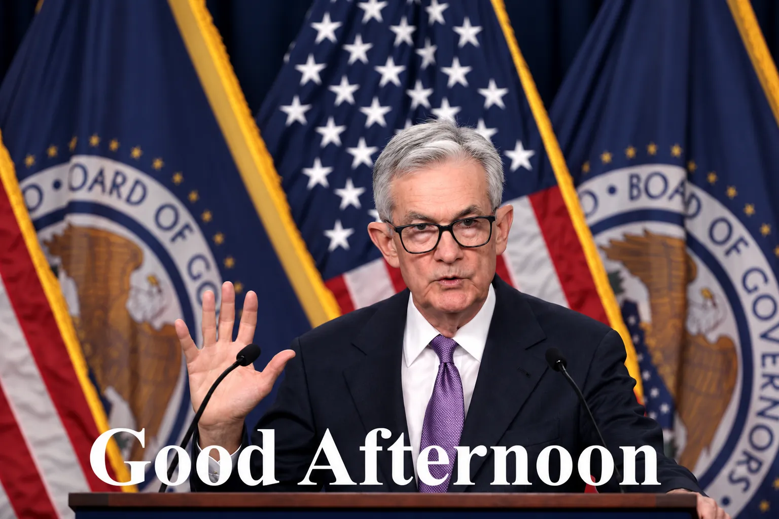 Chủ tịch Cục Dự trữ Liên bang Hoa Kỳ (Fed Chairman Jerome Powell) tại họp báo FOMC